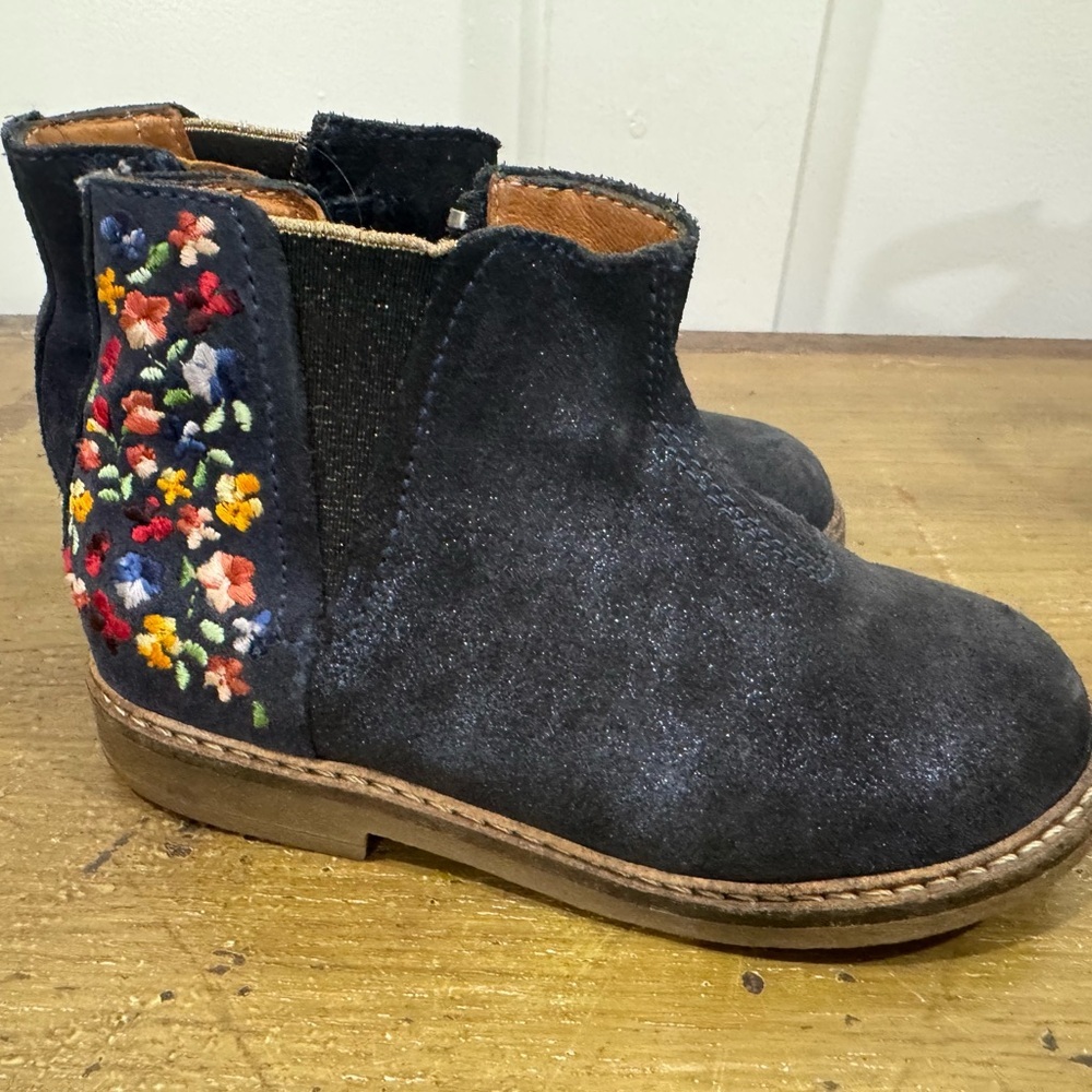 Pom D'Api Black Boots with Colorful Embroidery